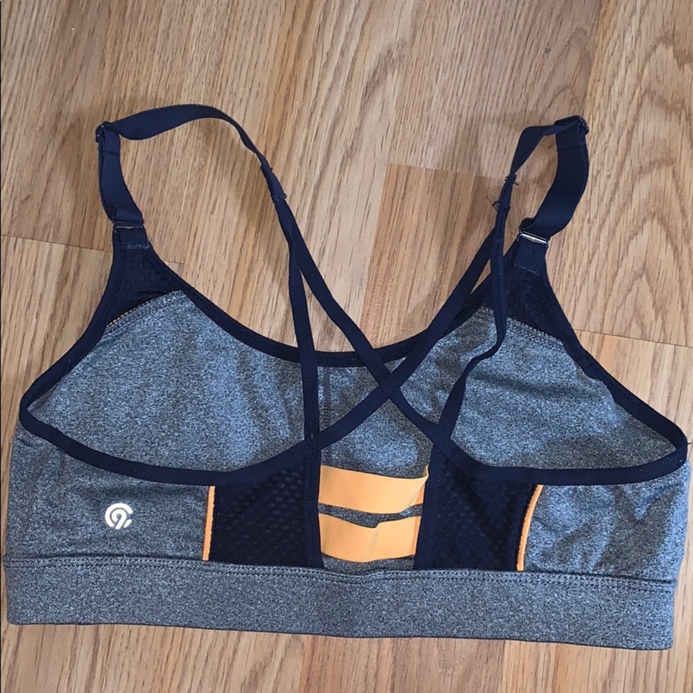 Grey,orange sports top